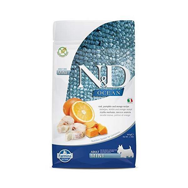 Farmina N&D Ocean Grain Free Mini Adult Merluzzo e Arancia 800gr