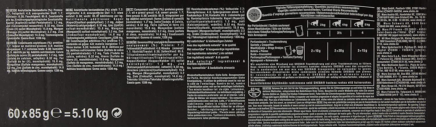 Sheba - Selezione Delicata in Salsa Mini Filetti Carne 60 x 85 gr