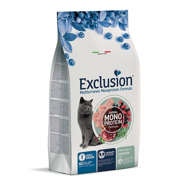 Exclusion Mediterraneo Noble Grain Cat Sterilized +7 Pollo - 1,5kg