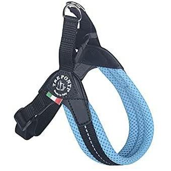 TRE PONTI Pettorina Easy Fit Rete Sottopancia Regolabile Azzurro 4