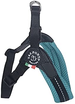 TRE PONTI Pettorina Easy Fit Rete Sottopancia Regolabile Azzurro 4