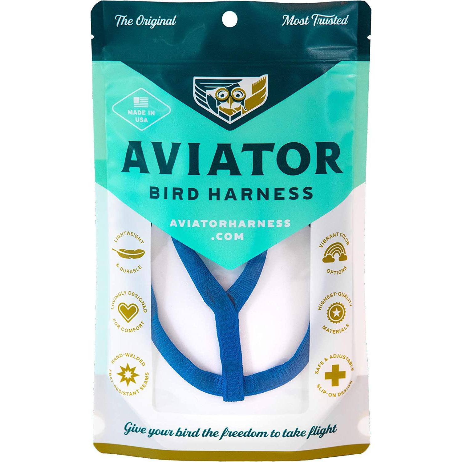 Aviator - Pettorina per Pappagalli - L - Blu