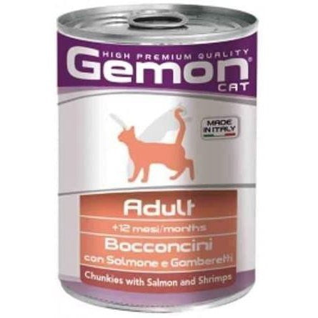 Gemon Gatto Adult Bocconcini in Salsa con Salmone e Gamberetti 415 gr