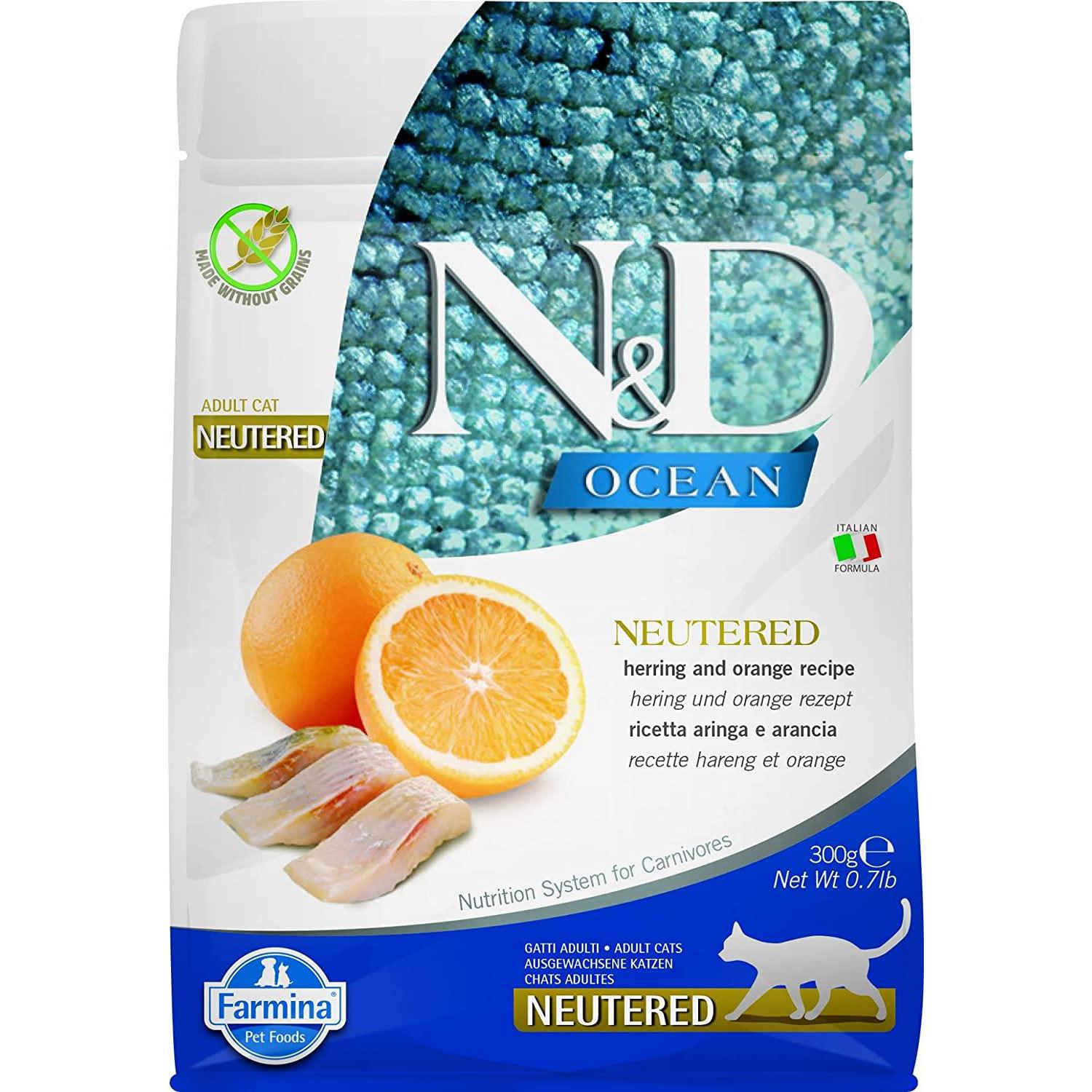 Farmina N&D Ocean Grain Free Neutered Aringa e Arancia 300gr