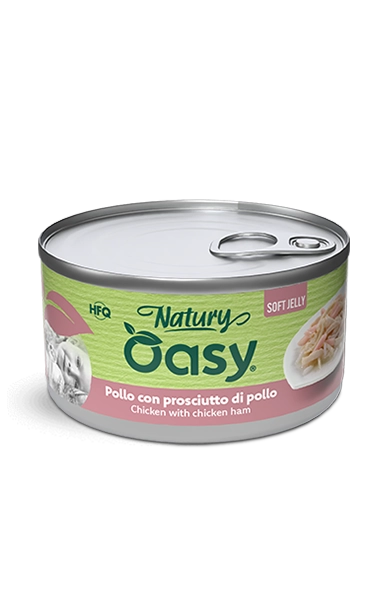 OASY Natury Soft Jelly Pollo con Prosciutto di Pollo 85g