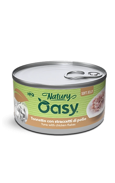 OASY Natury Soft Jelly Tonnetto con Straccetti di Pollo 85g