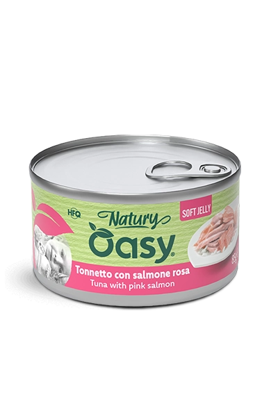 OASY Natury Soft Jelly Tonnetto con Salmone Rosa 85g