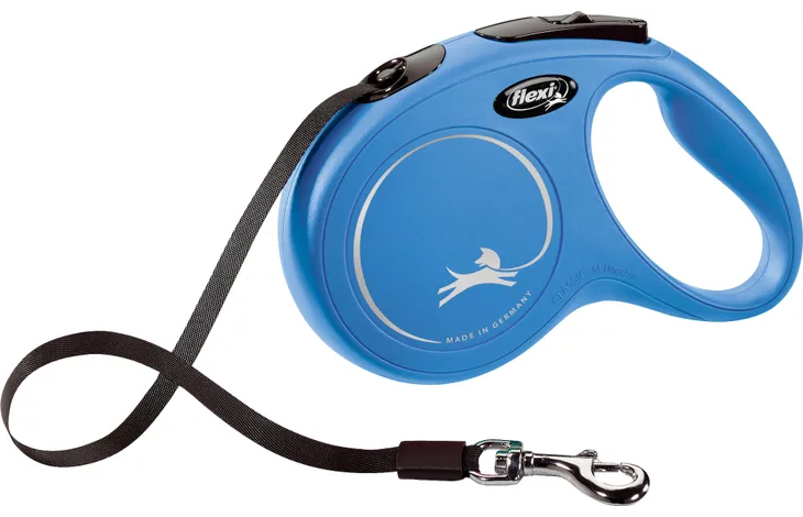 Guinzaglio per Cani Flexi Classic Tape - SM, Blu, 5m
