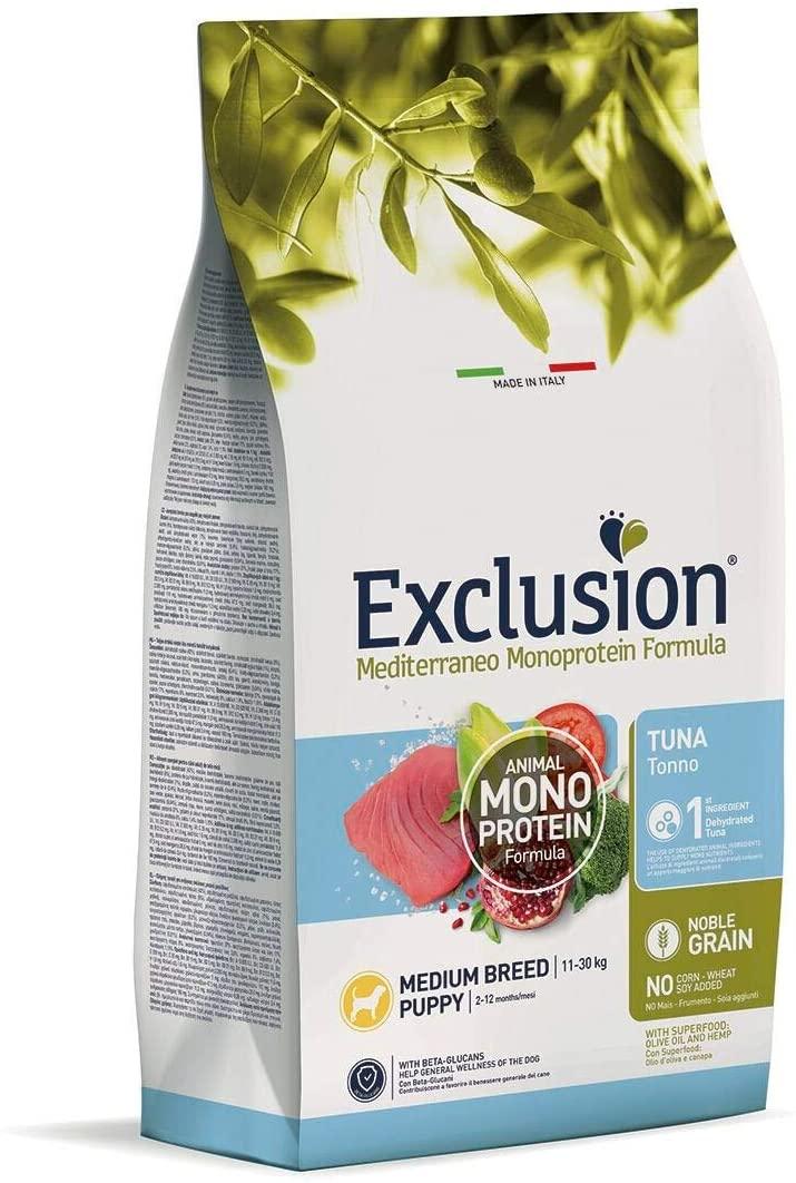 Exclusion Mediterraneo Puppy Medium Tonno 12 kg