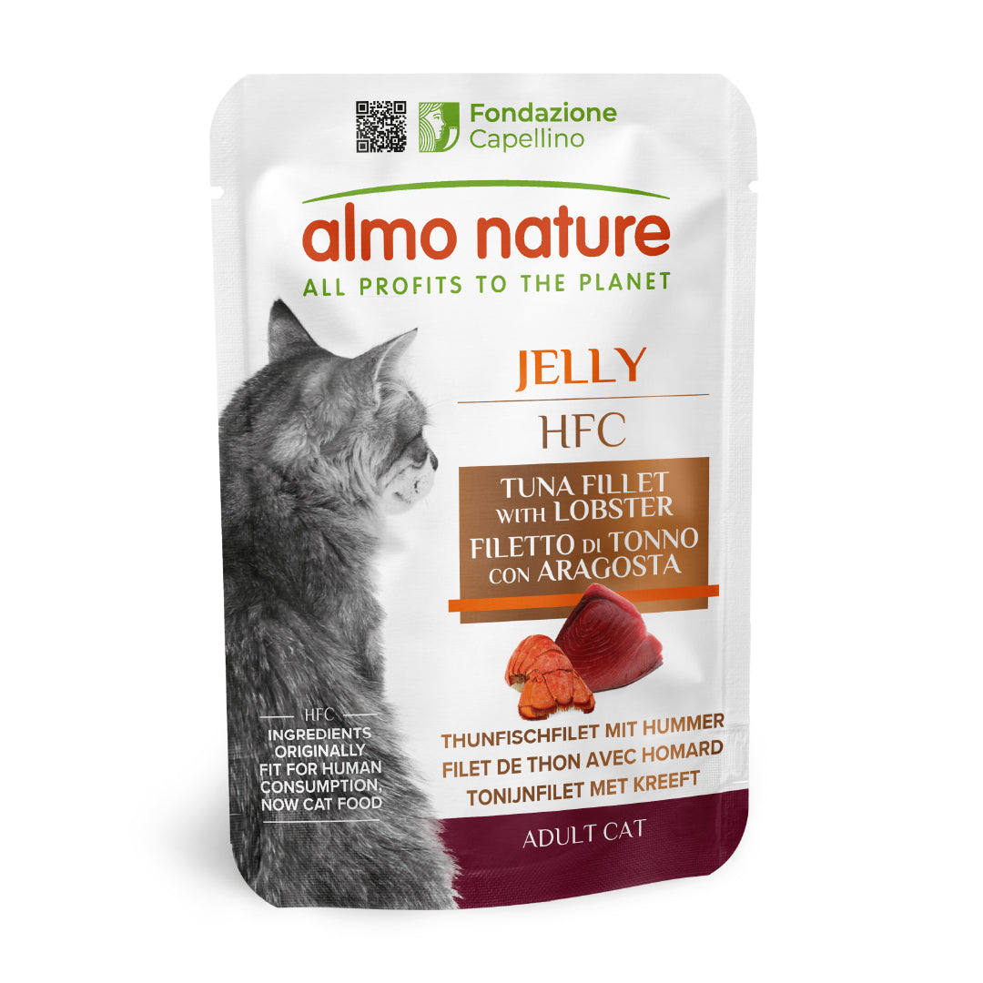 Almo Nature HFC Jelly Cats - Filetto di Tonno e Aragosta 55g