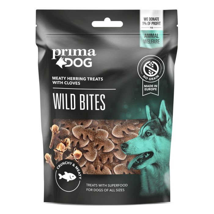 Primadog Wild Bites Herring w/Cloves Crunchy 100 GR