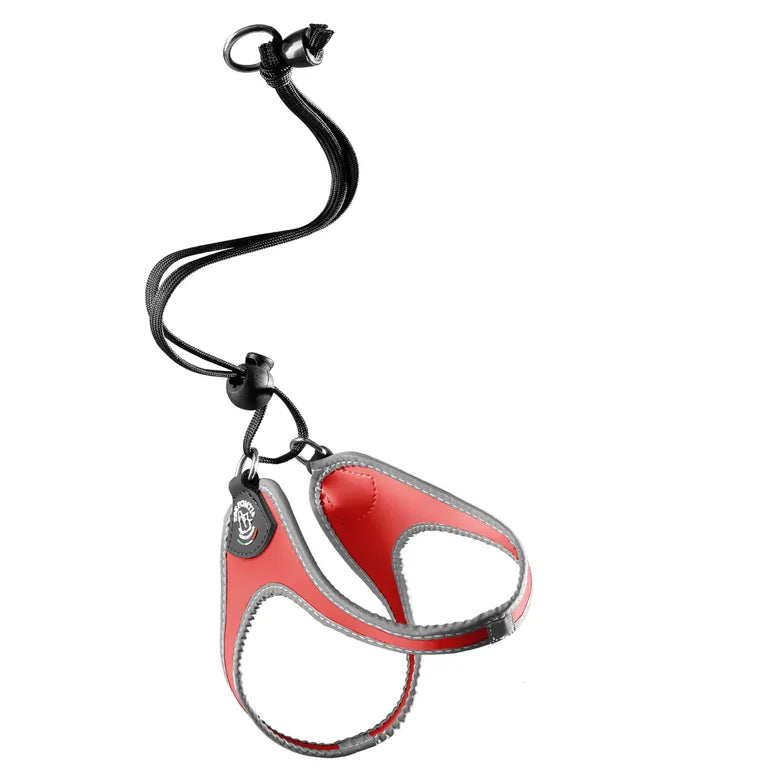 TRE PONTI Pettorina per Cani Easy Fit Onyx con Laccio - Rosso Mis.1