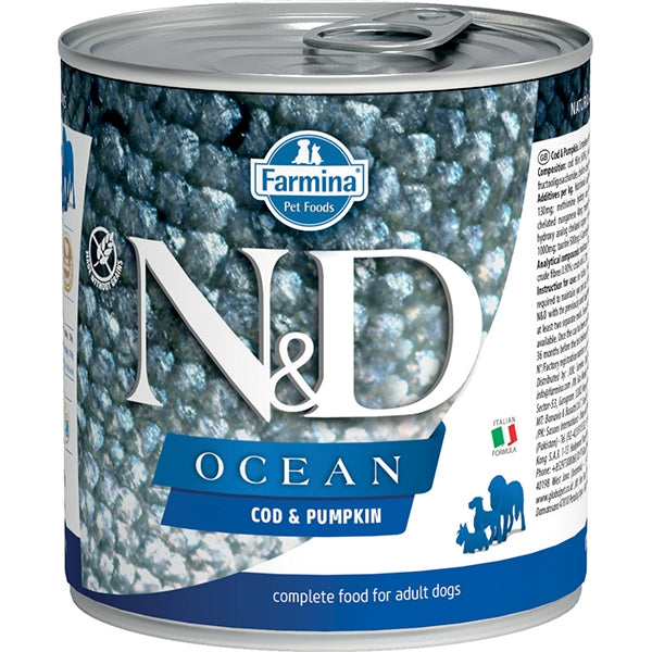 Farmina N&D Ocean Merluzzo e Zucca 285g Umido per Cane