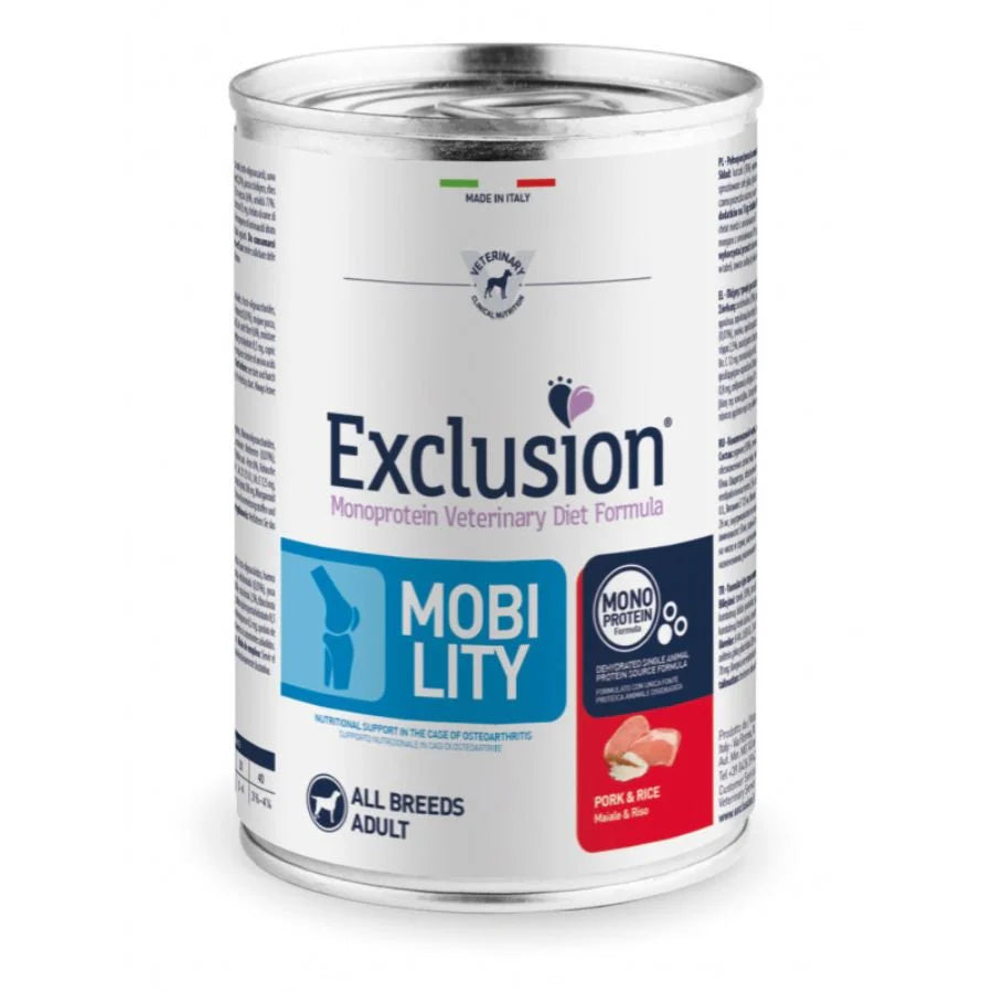 Exclusion Mobility Maiale e Riso 200g - Cibo Umido per Cani