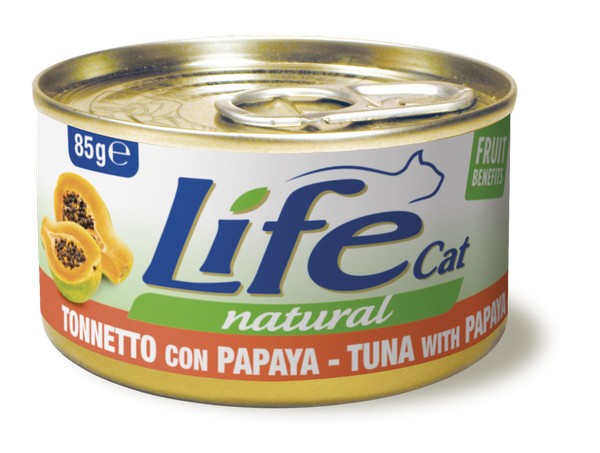 Life Cat Natural Tonnetto con Papaya 85g - Cibo Umido per Gatti