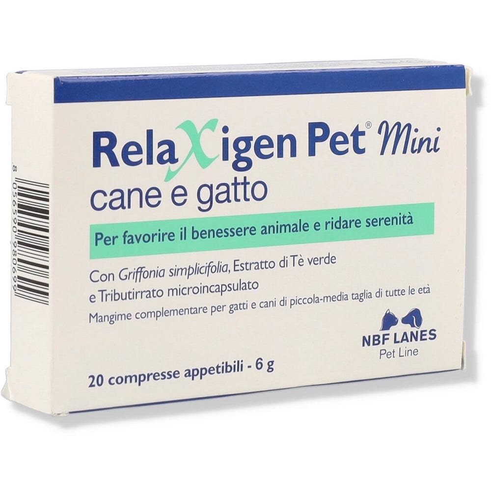 NBF LANES Relaxigen Pet Mini 20 Compresse Integratore per Cane e Gatto