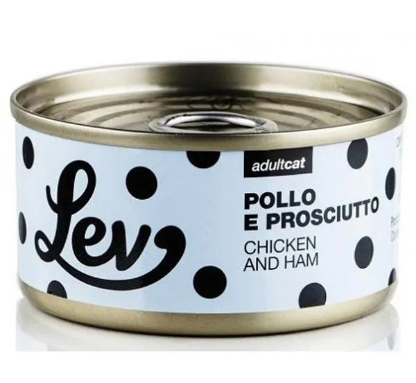 LEV Pollo e Prosciutto in Acqua di Cottura 70g Lattina