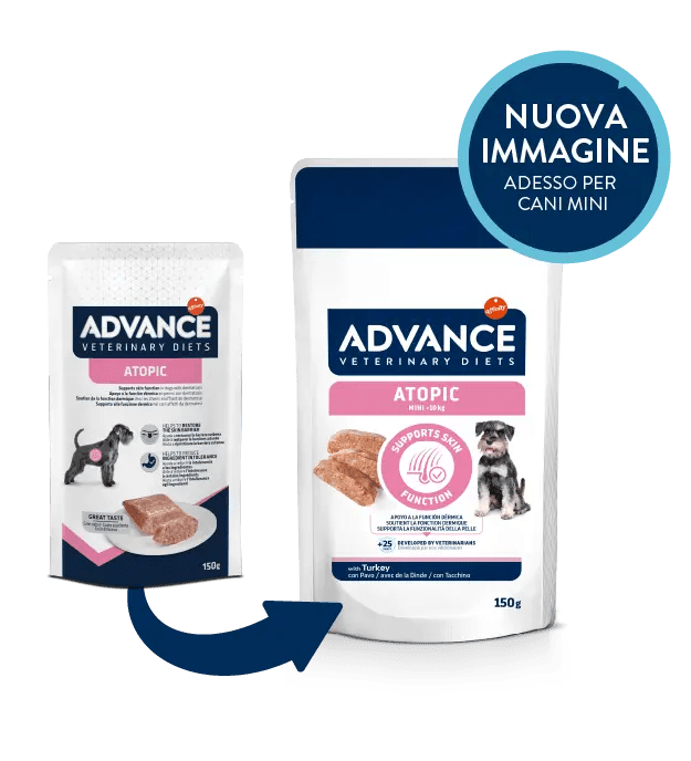 Advance Atopic Mini Tacchino e Riso 150 g per cani piccoli