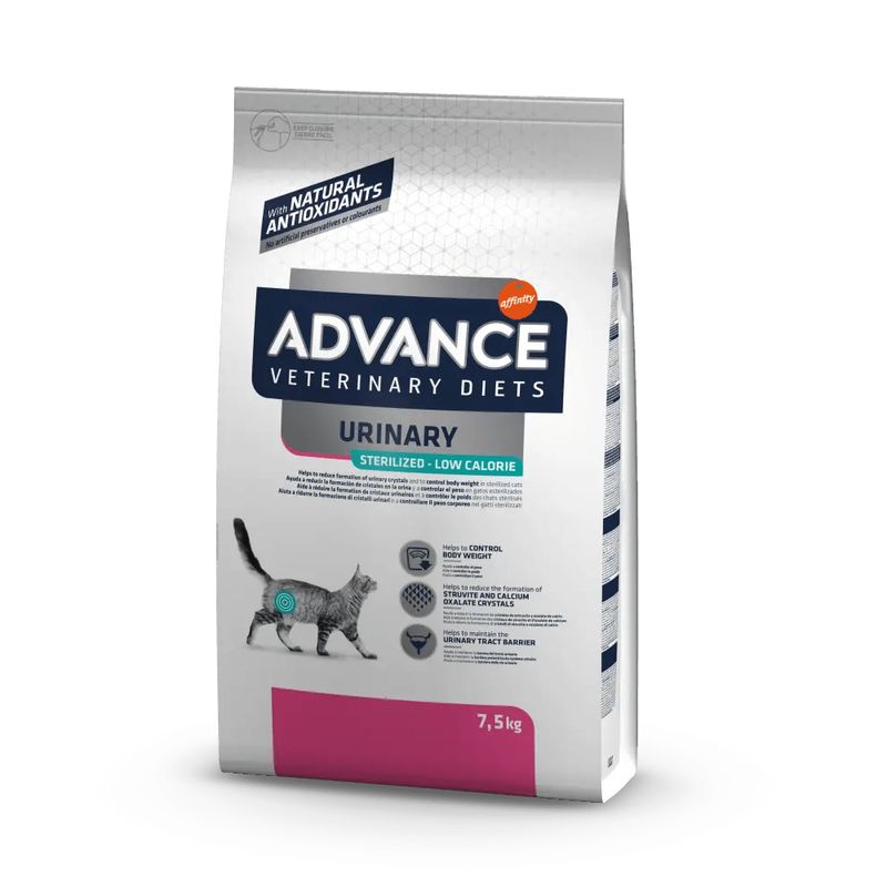Advance Diet Cat Urinary Sterilised Low Calorie 7,5kg Crocchette Gatto