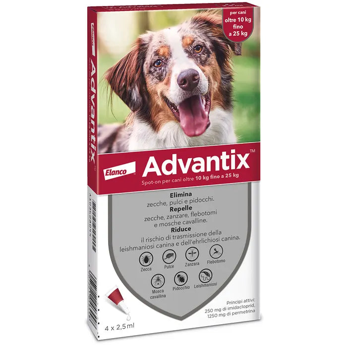 Advantix Spot-on per cani 10-25 kg - 4 pipette