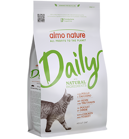 Alimento completo Almo Nature Daily Maintenance Pollo e Tacchino 1,2 kg per gatti adulti
