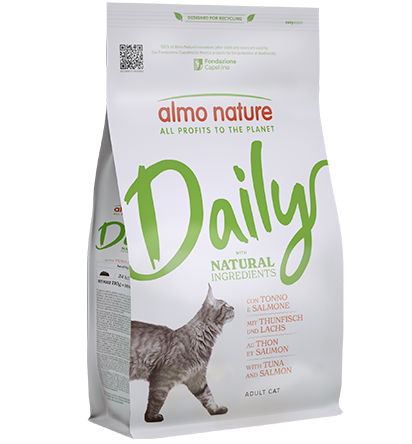 Alimento completo Almo Nature Daily Maintenance Tonno e Salmone 1,2 kg per gatti adulti