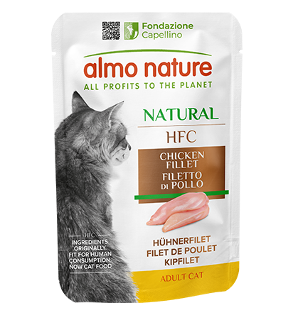 Alimento complementare Almo Nature HFC Natural Filetto di Pollo 55 g per gatti adulti