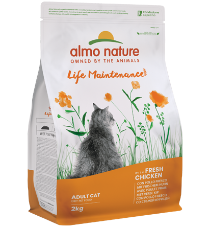 Alimento completo Almo Nature Life Maintenance Pollo Fresco 2 kg per gatti adulti