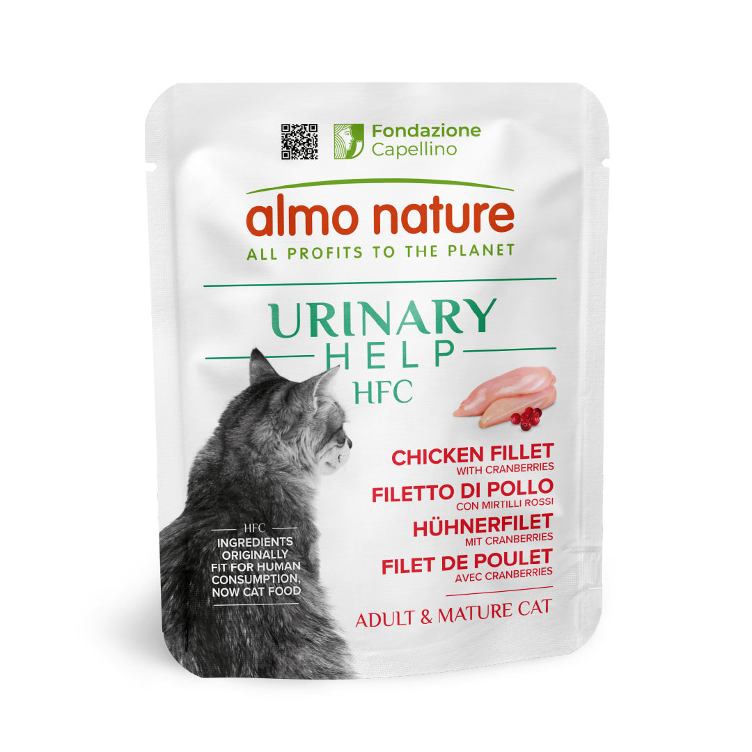 Alimento umido Almo Nature Urinary Help Pollo Mirtilli 50 g per gatti adulti
