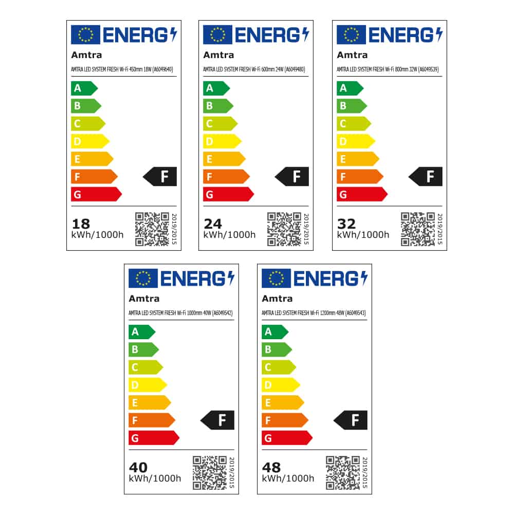 Amtra LED System Fresh Wi-Fi 24W luce per acquario 600mm, controllo app con spettro completo per piante