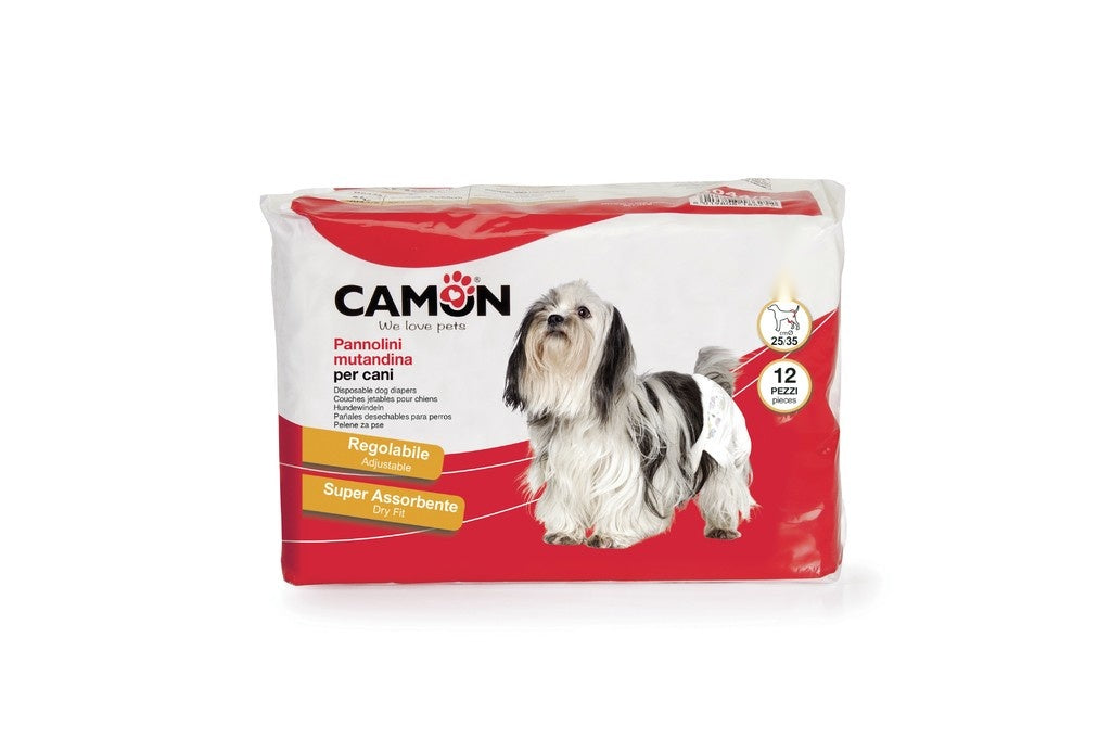 Camon Pannolini Mutandina Usa e Getta per Cani 12pz Taglia XS