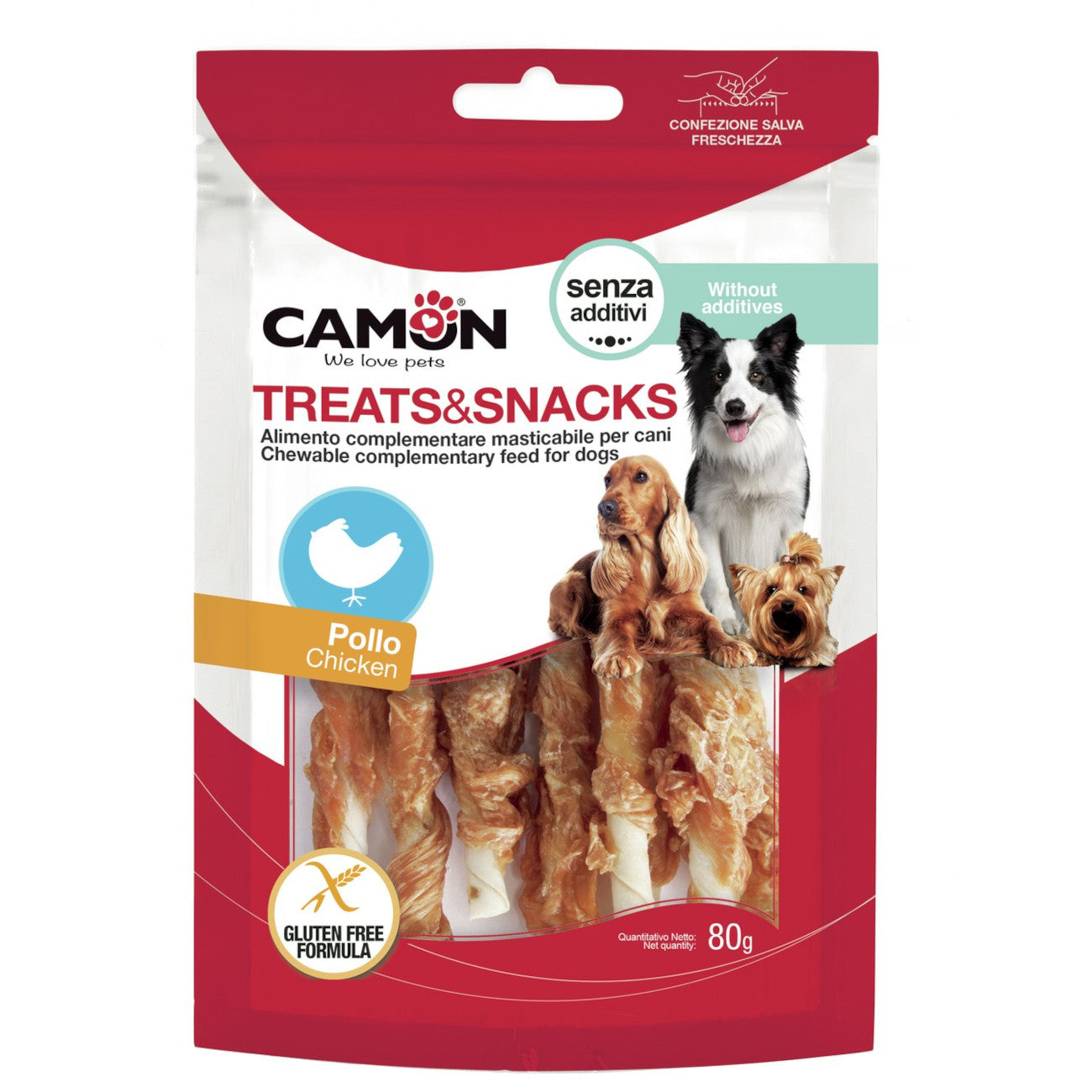 Camon Treats&Snacks Snack per Cani al Pollo 80 Gr