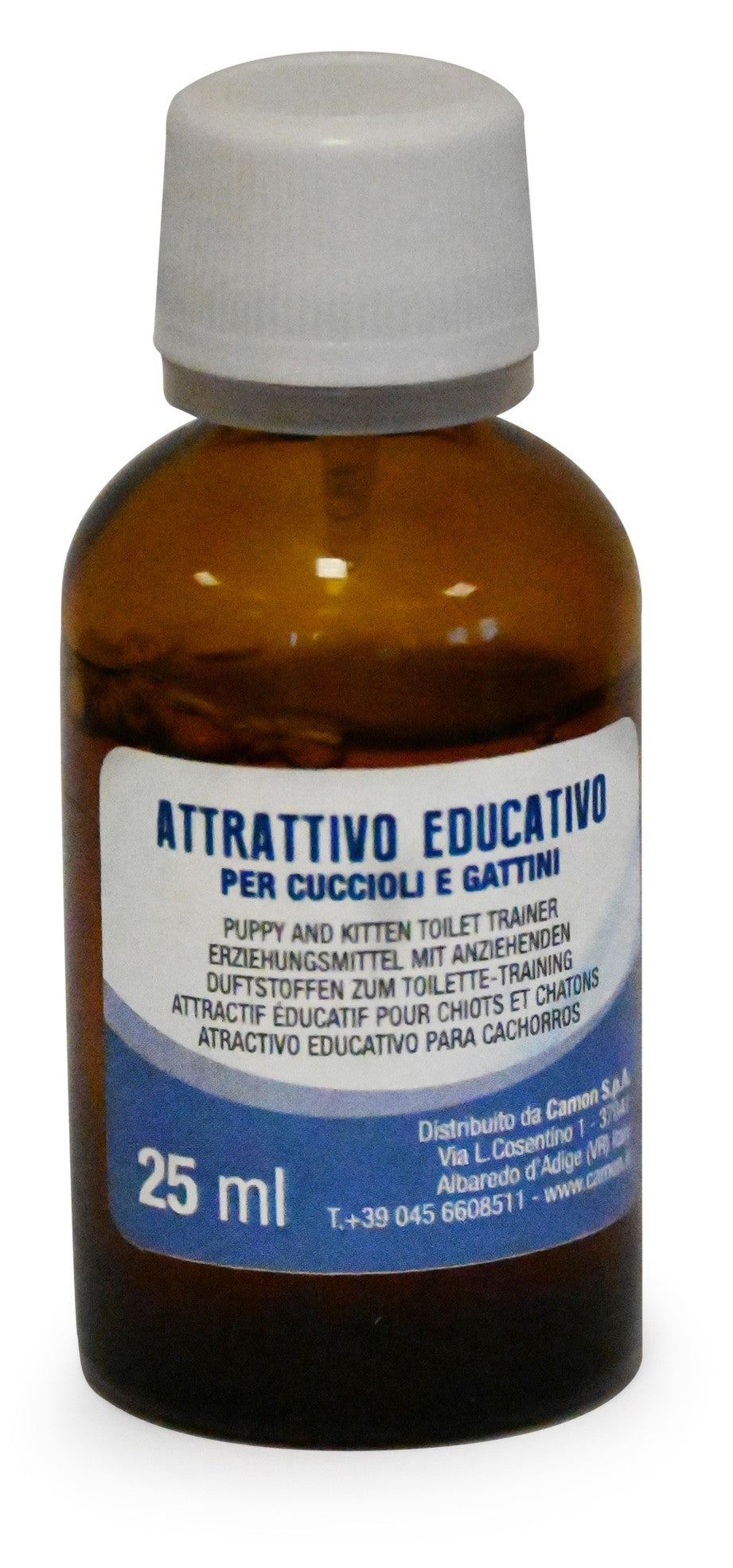 Camon Attrattivo Educativo flacone vetro 25ml per cuccioli e gattini, favorisce l’uso corretto della lettiera o tappetino assorbente