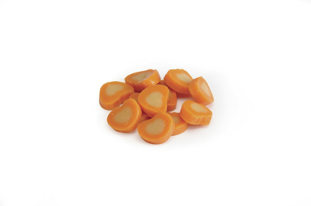 Snack funzionale per gatti Camon a forma di cuoricini con salmone e pollo, confezione da 50g
