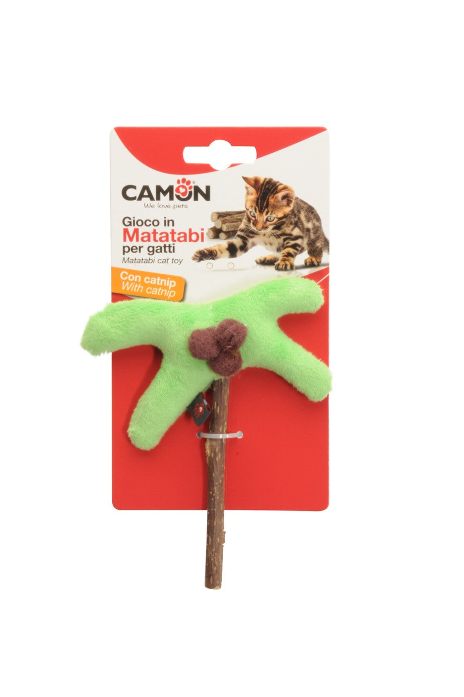 Gioco Camon matatabi con catnip per gatti 12 cm, soggetti assortiti