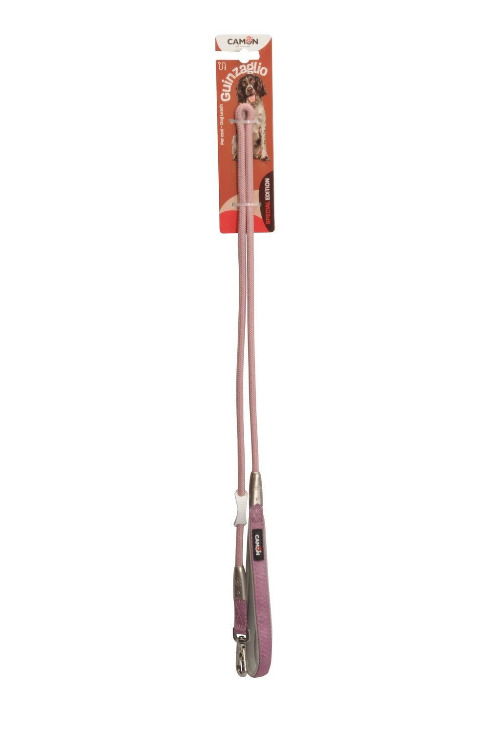 Guinzaglio Camon Bicolor rosa 13x1300 mm in poliestere per cani di taglia media e grande