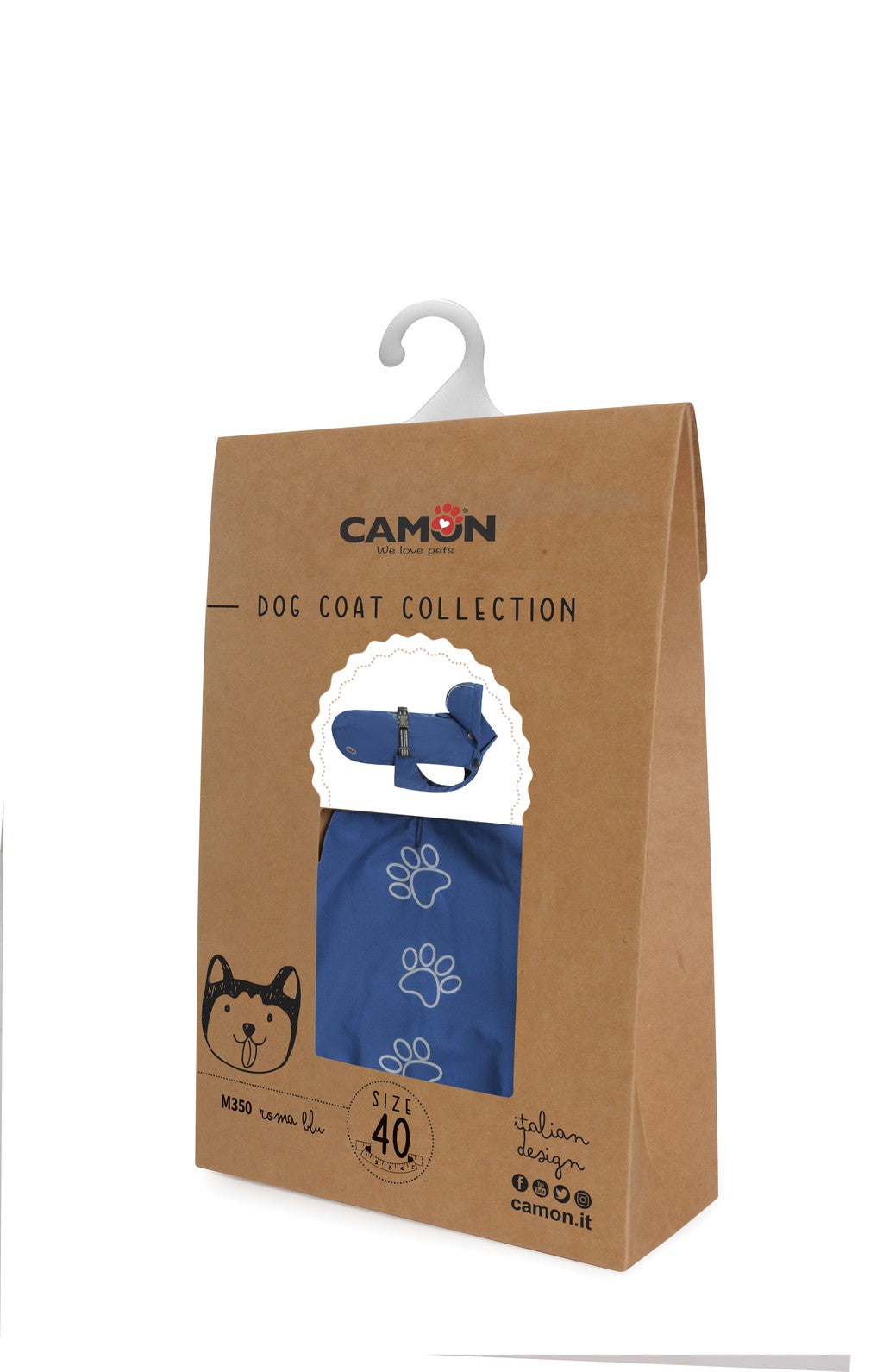 Camon Impermeabile Roma Blu Taglia 70 – Per Cani di Taglia Extra Grande