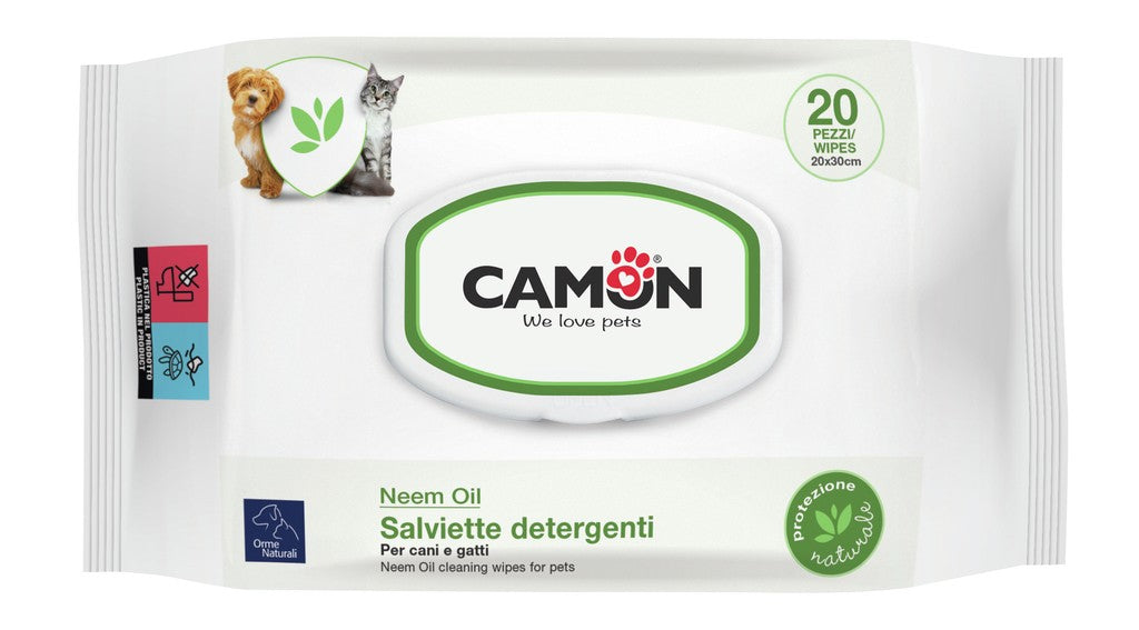 Camon Salviette Detergenti all'Olio di Neem - 20 Salviette
