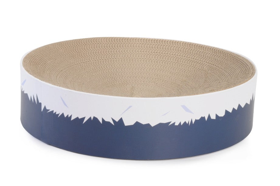 Tiragraffi Camon a cuccia per gatti diametro 40 cm con bustina di catnip