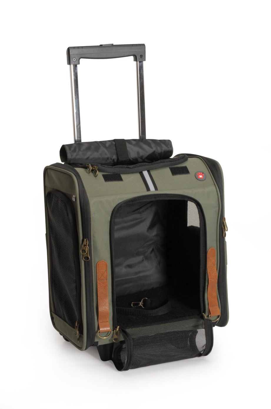 Trasportino Camon tipo trolley verde 35x28x45 cm per cani e gatti fino a 8 kg