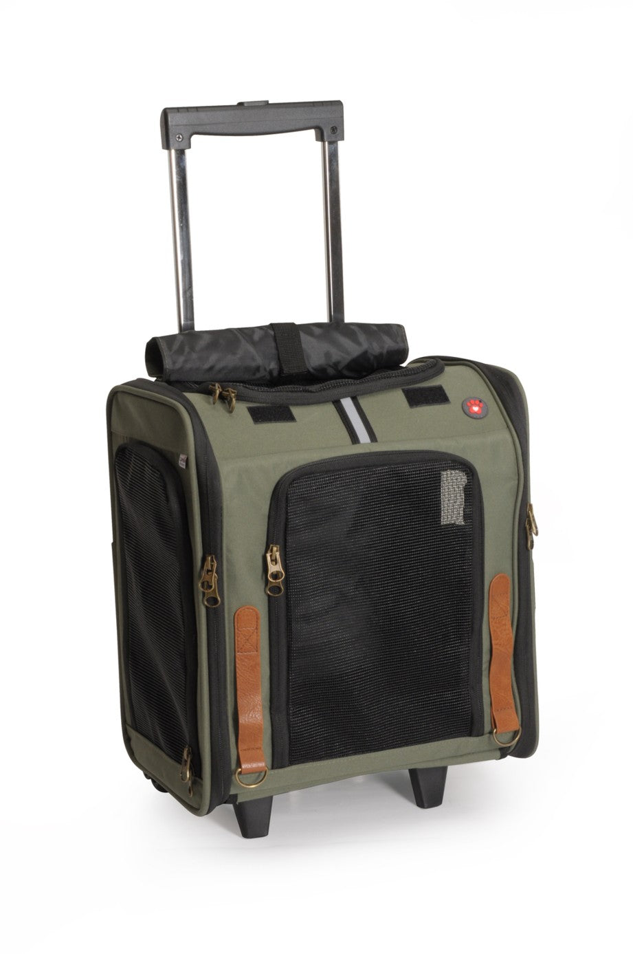 Trasportino Camon tipo trolley verde 35x28x45 cm per cani e gatti fino a 8 kg