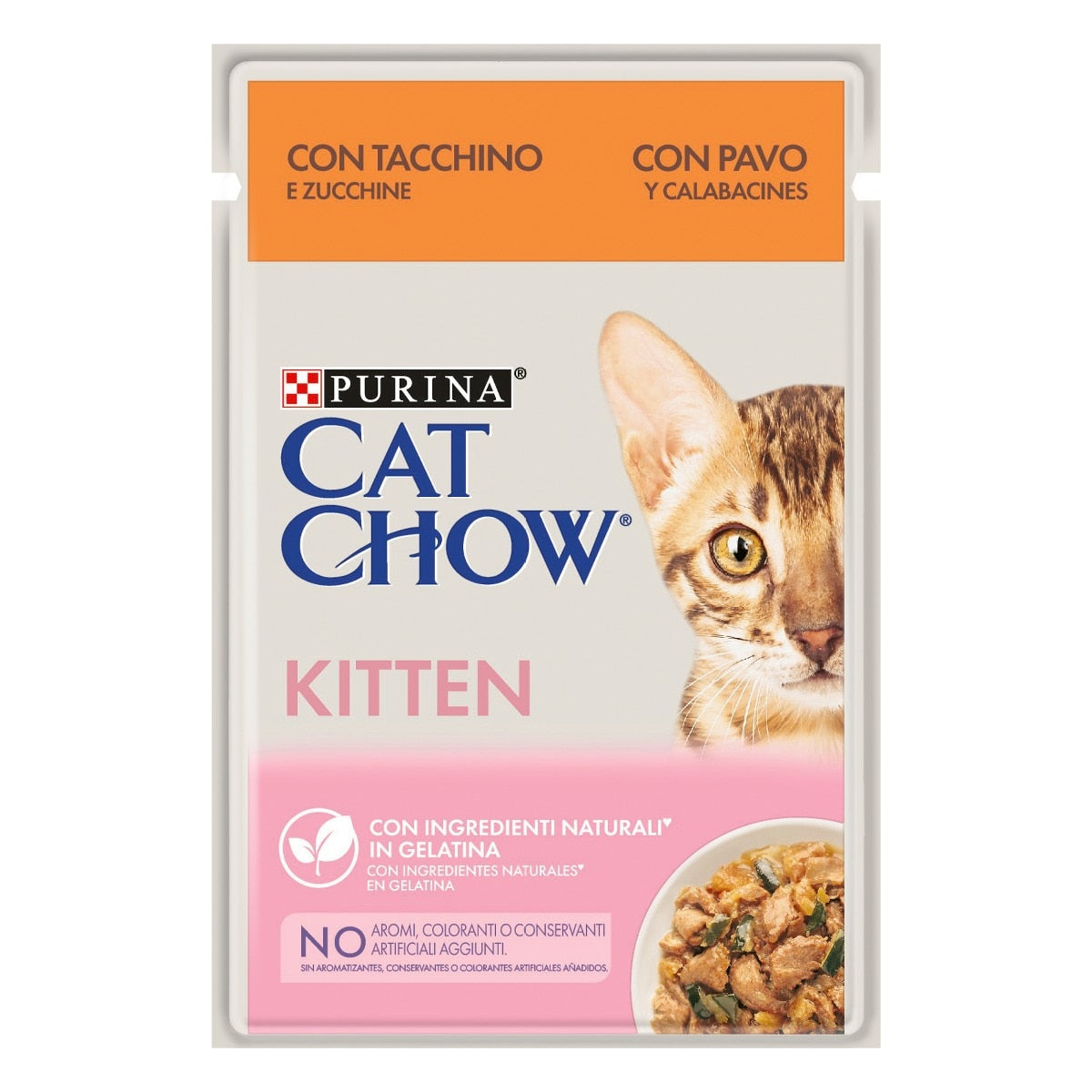 Purina Cat Chow Kitten con Tacchino e Zucchine in Gelatina 85g