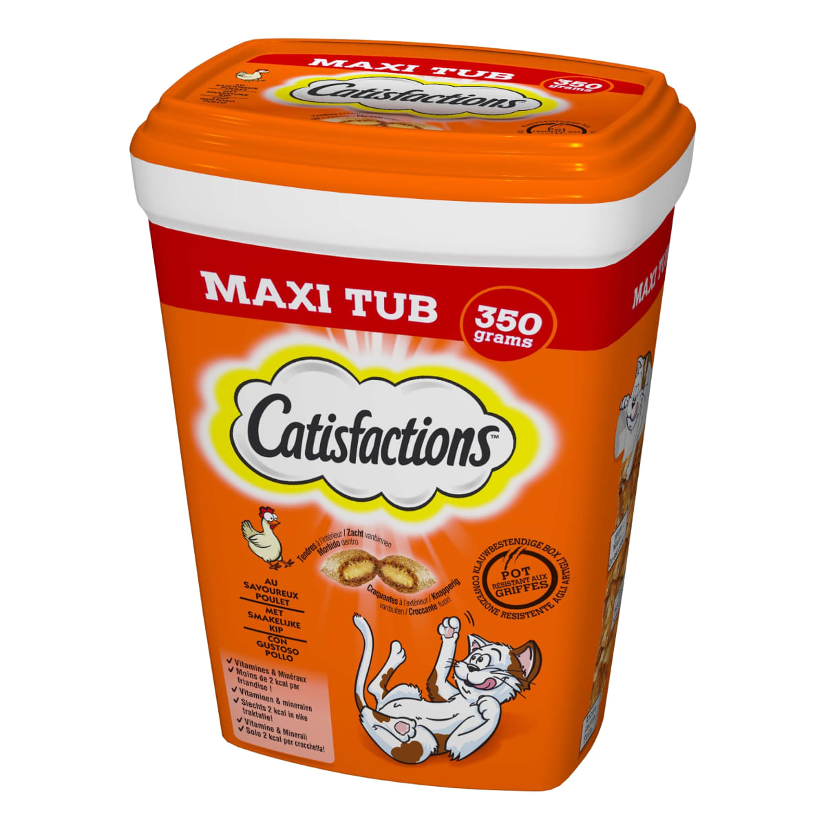 4x Catisfactions Maxi Tub con Pollo 350gr