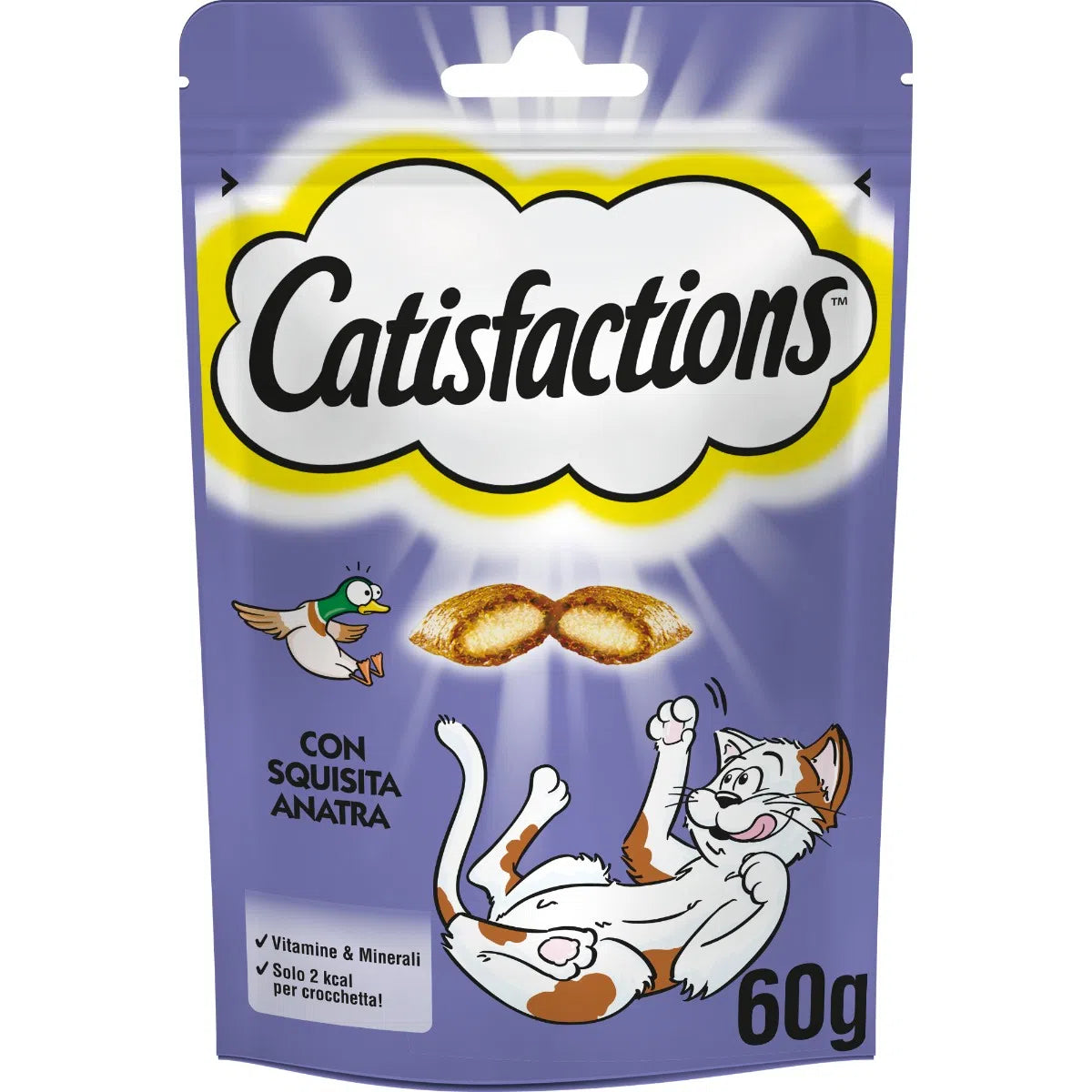 Catisfactions con Anatra 60g Snack per Gatti