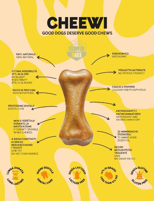 Cheewi Masticabile Edibile Formaggio Aroma Pollo S