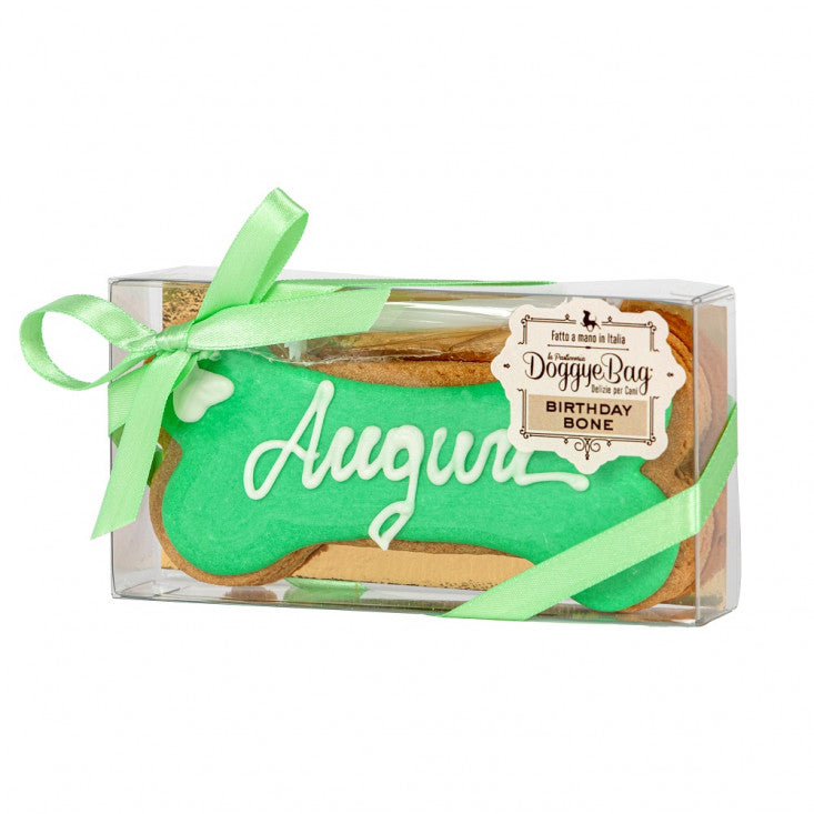 DoggyeBag Birthday Bone Auguri Verde 85g Torta per Cani