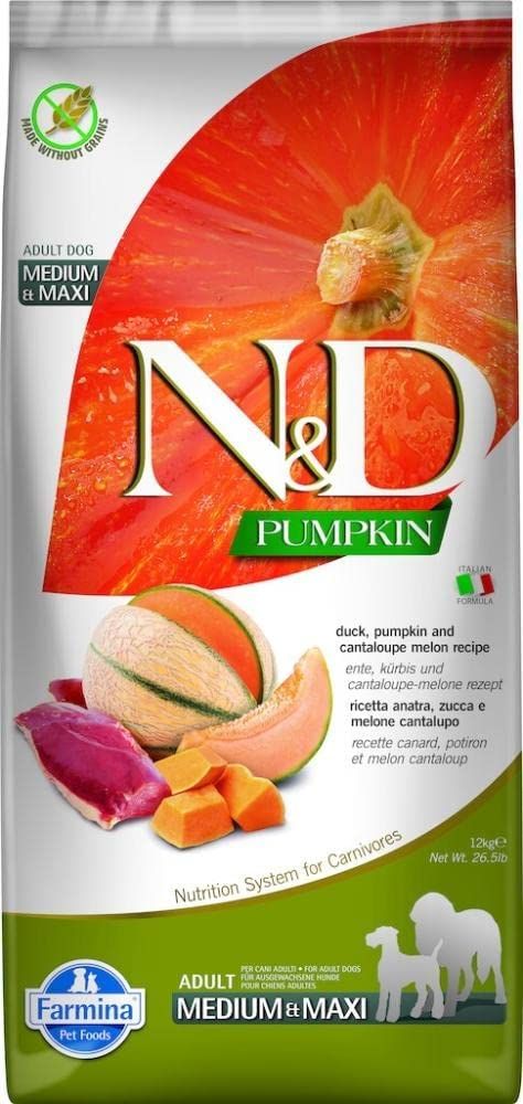 Farmina N&D Zucca Grain Free Adult Medium/Maxi Anatra e Melone 12kg