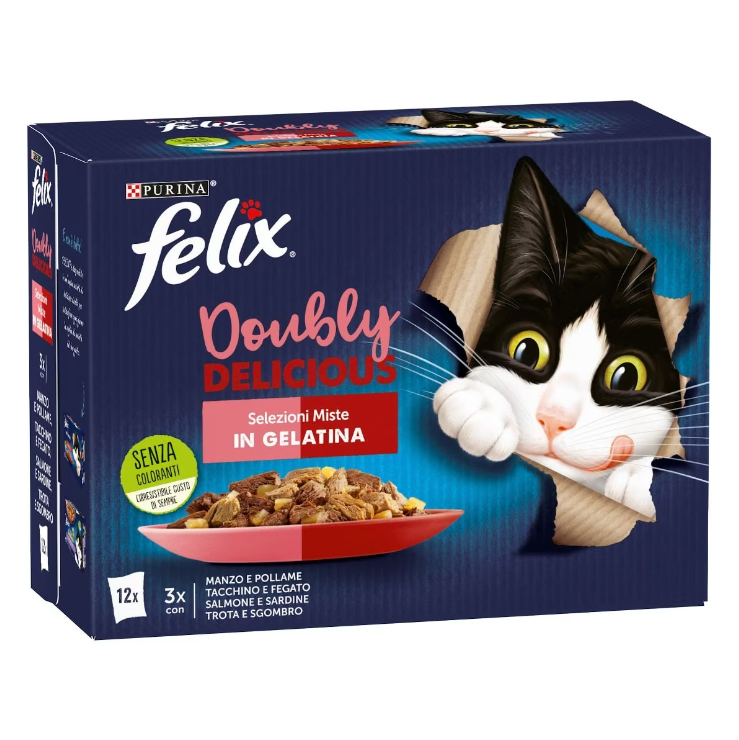 Felix Doubly Delicious Selezioni Miste in Gelatina 12x85gr