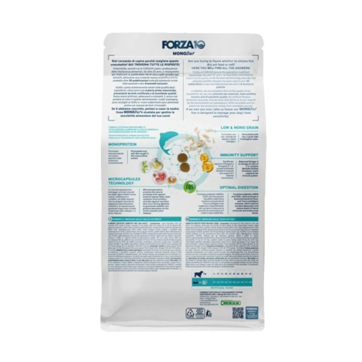 Forza10 MonoDiet Medium Adult Pesce 12kg - Crocchette Cane