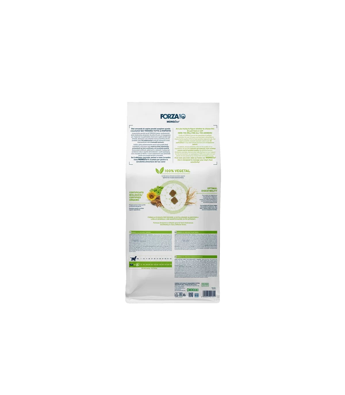 Forza10 MONODiet 100%Vegetal All Size Adult Hypoallergenic 10kg